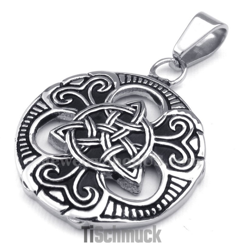 Halskette Mit Keltischem Knotenanhänger Aus Titan (Kostenlose Kette) Halskette Mit Keltischem Knotenanhänger Aus Titan (Kostenlose Kette)