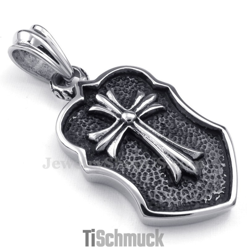 Halskette Mit Kreuzanhänger Aus Titan (Kostenlose Kette) Halskette Mit Kreuzanhänger Aus Titan (Kostenlose Kette)