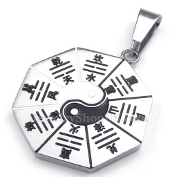 Halskette Mit Anhänger Aus Titan Mit Acht Diagrammen (Kostenlose Kette)