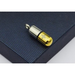 Neuer Goldener Kapselanhänger Aus Titan Zum Öffnen – Kostenlose Kette