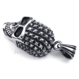 Halskette Mit Totenkopf-Anhänger Aus Titan (Kostenlose Kette)