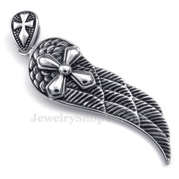 Halskette Mit Federanhänger Aus Titan (Kostenlose Kette)