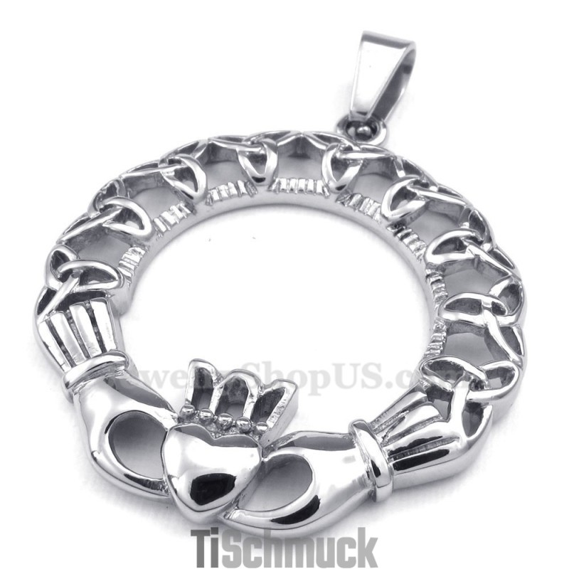 Halskette Mit Keltischem Knoten-Anhänger Aus Titan (Kostenlose Kette) Halskette Mit Keltischem Knoten-Anhänger Aus Titan (Kostenlose Kette)