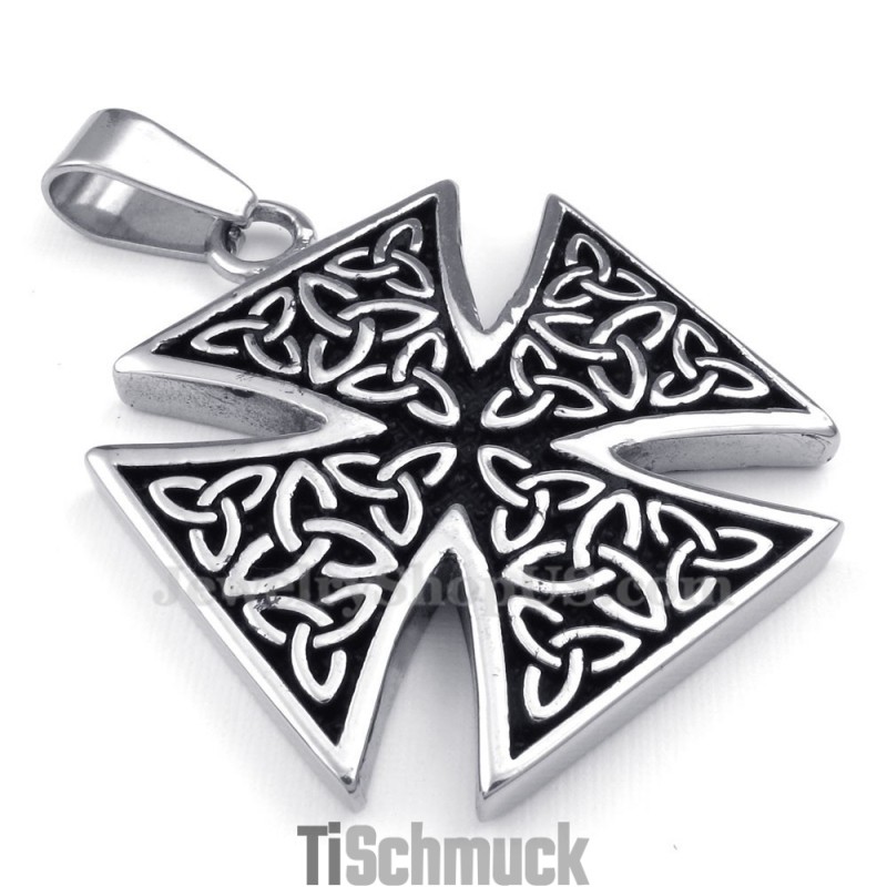 Halskette Mit Keltischem Knotenanhänger Aus Titan (Kostenlose Kette) Halskette Mit Keltischem Knotenanhänger Aus Titan (Kostenlose Kette)
