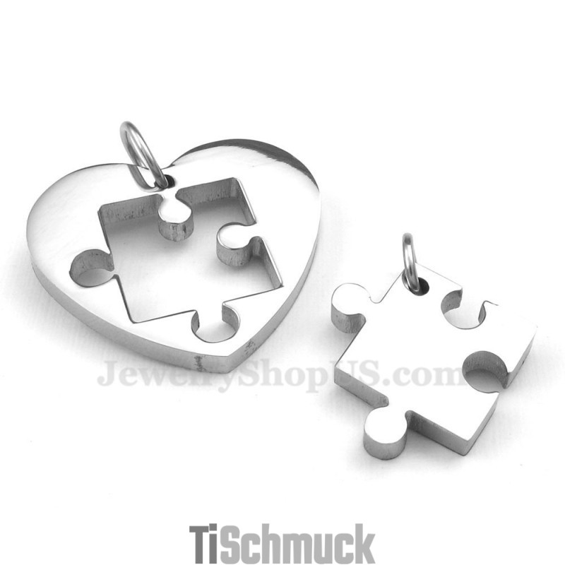 Titan-Halskette Mit Zeichen- Und Symbolanhänger Für Paare (Kostenlose Kette) (Ein Paar)