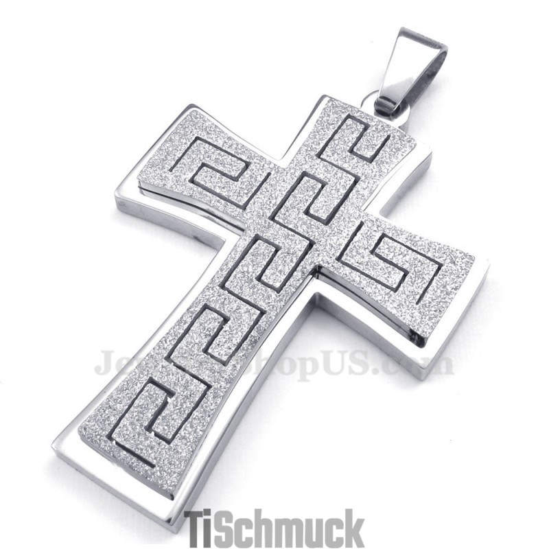 Halskette Mit Kreuzanhänger Aus Titan (Kostenlose Kette)