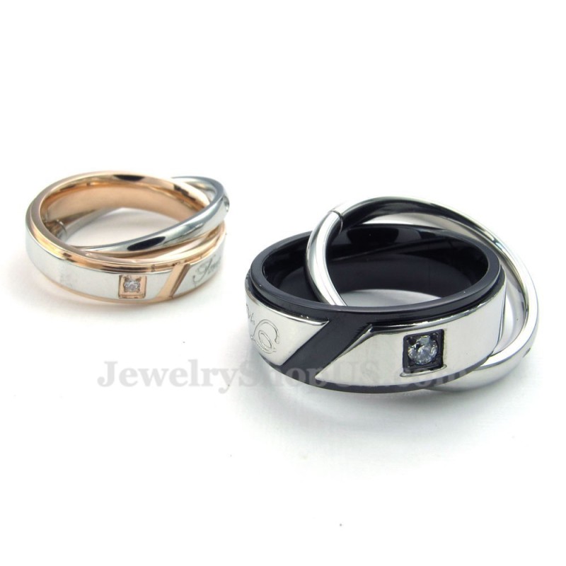 Titan-Anhänger-Halskette Mit Ineinandergreifenden Kreisen Für Paare (Kostenlose Kette) (Ein Paar)