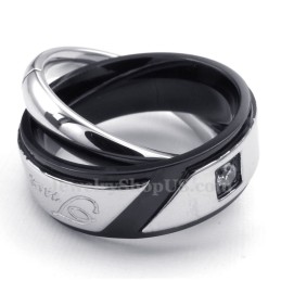 Titan-Anhänger-Halskette Mit Ineinandergreifenden Kreisen Für Paare (Kostenlose Kette) (Ein Paar)