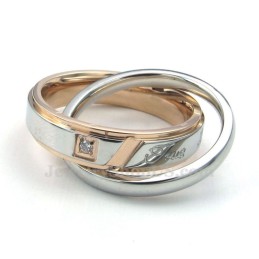 Titan-Anhänger-Halskette Mit Ineinandergreifenden Kreisen Für Paare (Kostenlose Kette) (Ein Paar)