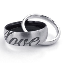 Halskette Mit Anhänger Aus Titan Mit Ineinandergreifenden Kreisen (Kostenlose Kette) (Ein Paar)