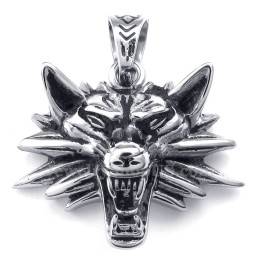 Halskette Mit Wolfsanhänger Aus Titan (Kostenlose Kette)
