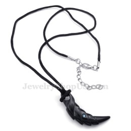 Halskette Mit Talon-Anhänger Aus Schwarzem Titan (Kostenlose Kette)