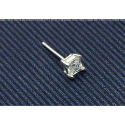 Reinweiße Quadratische Titanohrringe