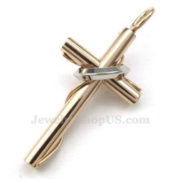 Titan-Kreuzringe-Anhänger-Halskette Für Paare (Kostenlose Kette) (Ein Paar)