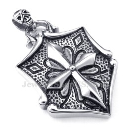 Halskette Mit Titan-Anhänger „Cross Cards“ (Kostenlose Kette)
