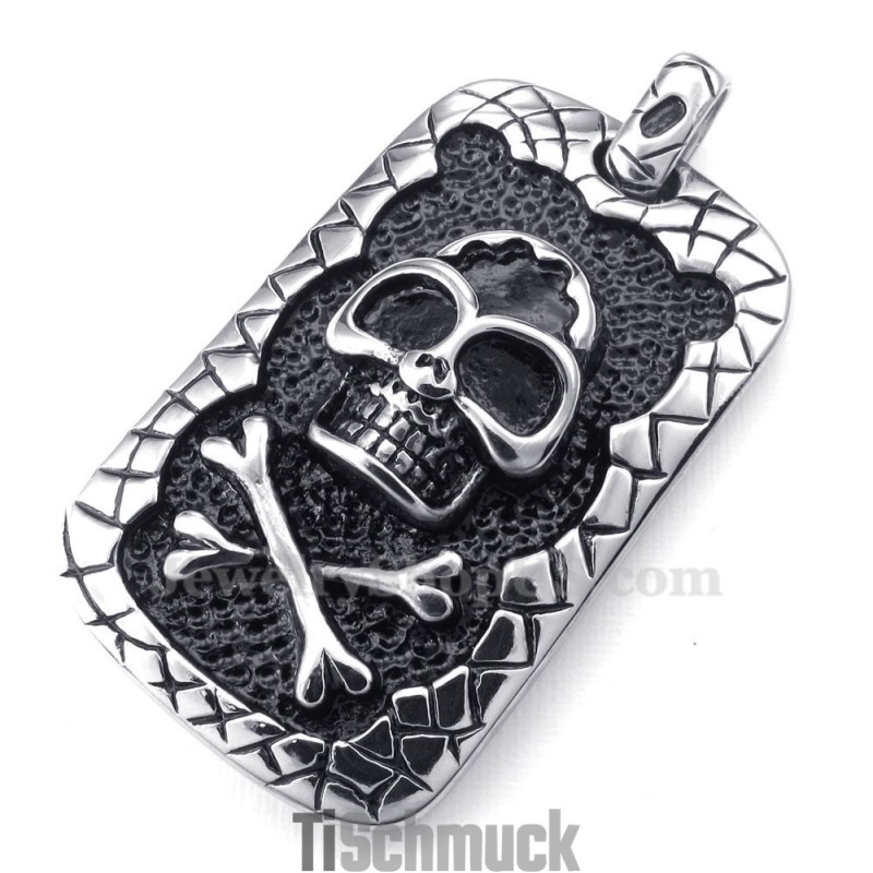 Cards Halskette Mit Totenkopf-Anhänger Aus Titan (Kostenlose Kette) Cards Halskette Mit Totenkopf-Anhänger Aus Titan (Kostenlose Kette)