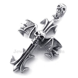 Halskette Mit Totenkopf-Anhänger Aus Titan (Kostenlose Kette)