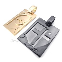 Titan-Kreuz-Anhänger-Halskette Für Paare (Kostenlose Kette) (Ein Paar)