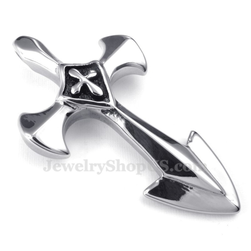 Halskette Mit Kreuzanhänger Aus Titan (Kostenlose Kette)