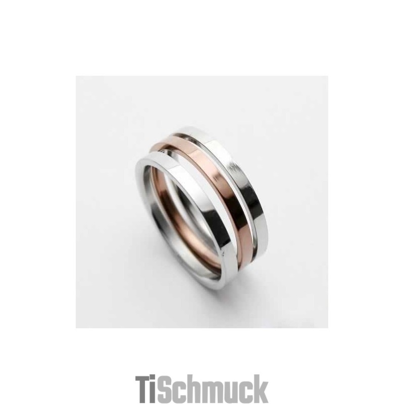 6 Mm Großer Titanring Für Herren In Gold- Und Silberfarbe