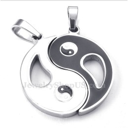 Titan-Halskette Mit Tai-Chi-Anhänger Für Paare (Kostenlose Kette) (Ein Paar)