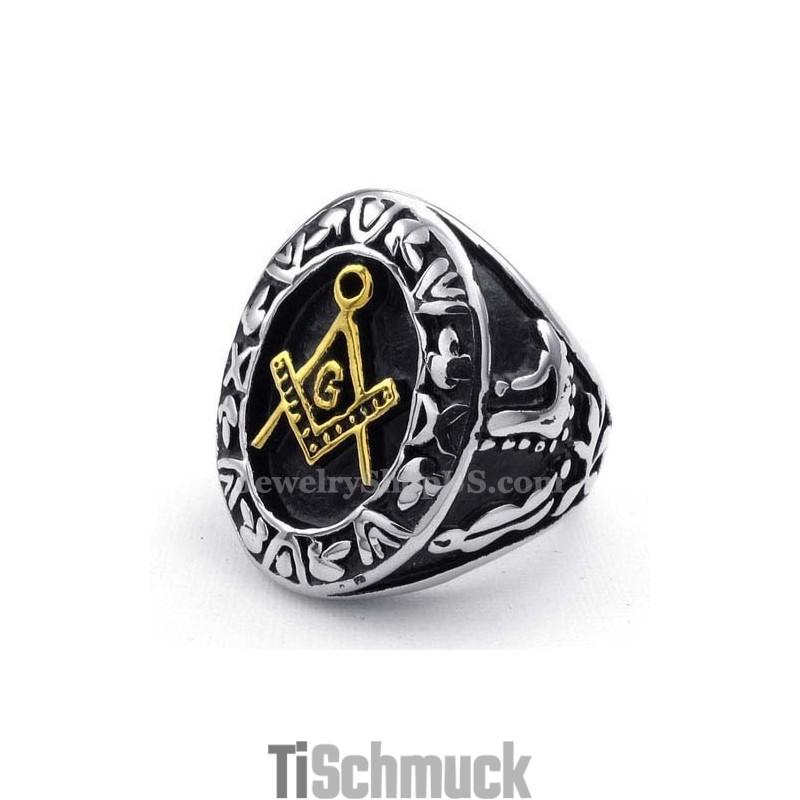 Freimaurerring Aus Titan