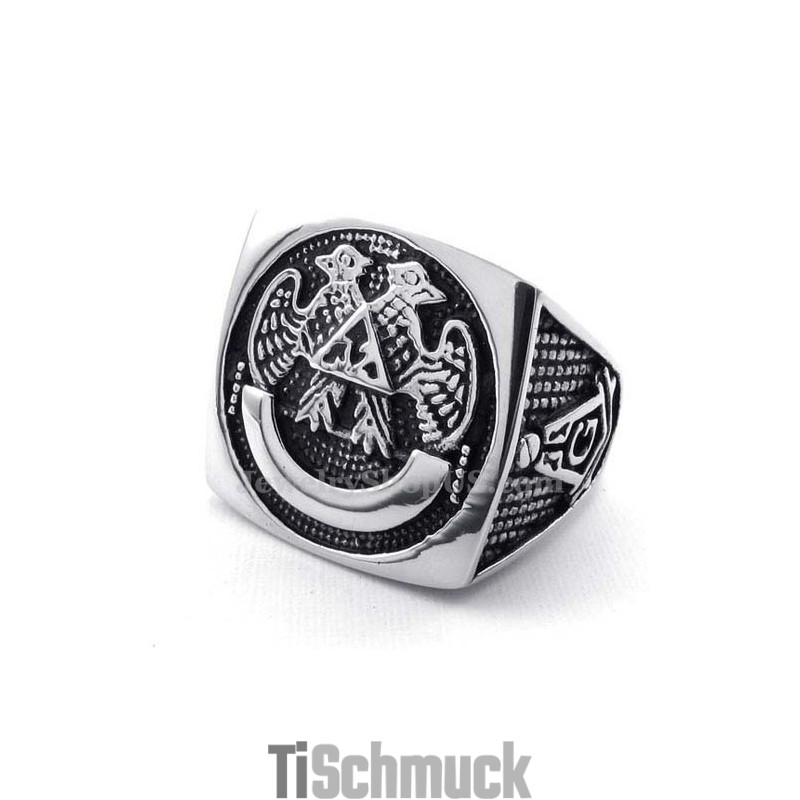 Freimaurerring Aus Titan