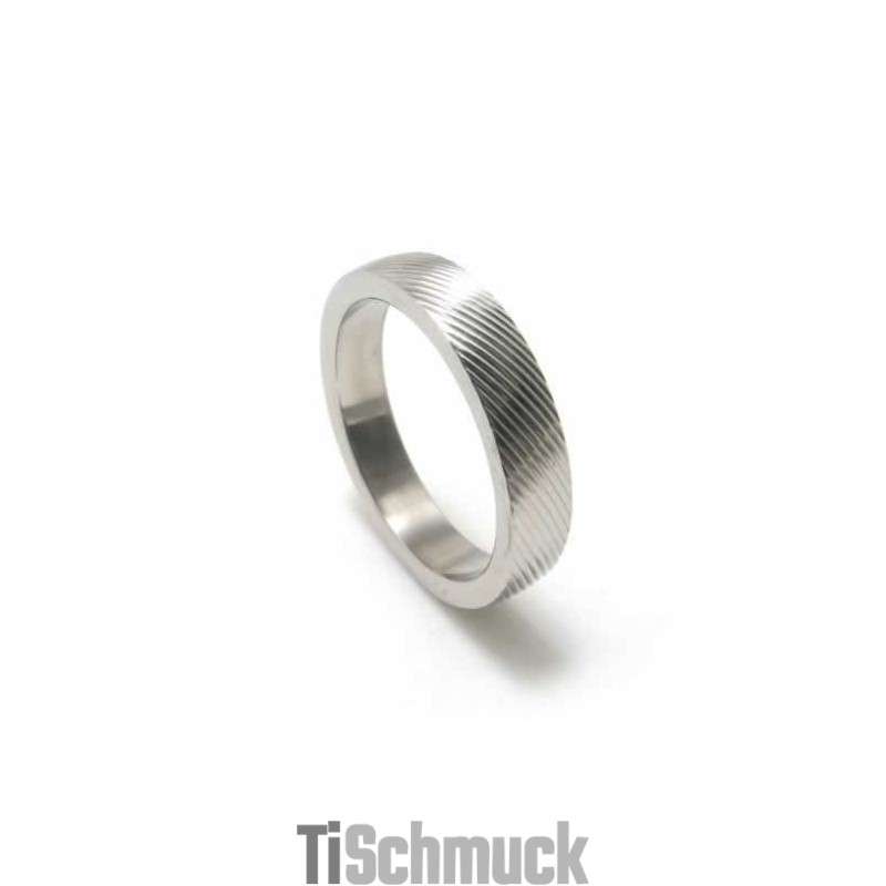 4 Mm Titanring Mit Kreuzmaserung