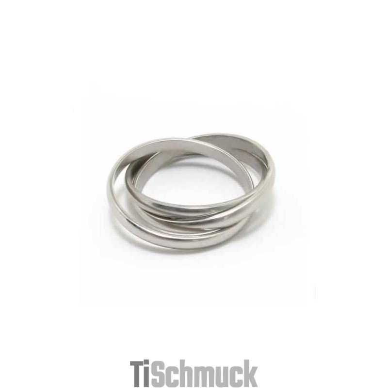 Titanring Mit Drei Kreisen, 8 Mm Titanring Mit Drei Kreisen, 8 Mm