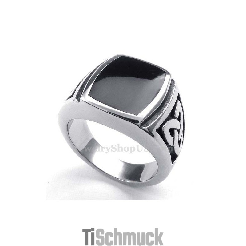 Schwarzer Titanring Für Herren