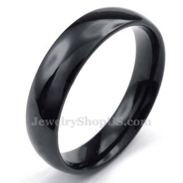 5 Mm Glatter Schwarzer Titanring