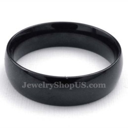 6 Mm Glatter Schwarzer Titanring