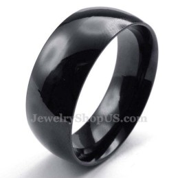 8 Mm Glatter Schwarzer Titanring