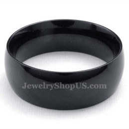 8 Mm Glatter Schwarzer Titanring
