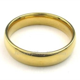 5 Mm Runder Gold-Titan-Ring