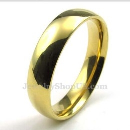 5 Mm Runder Gold-Titan-Ring
