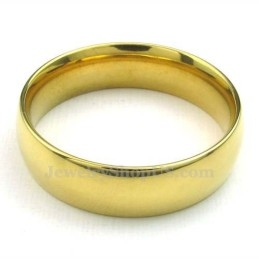 6 Mm Runder Gold-Titan-Ring