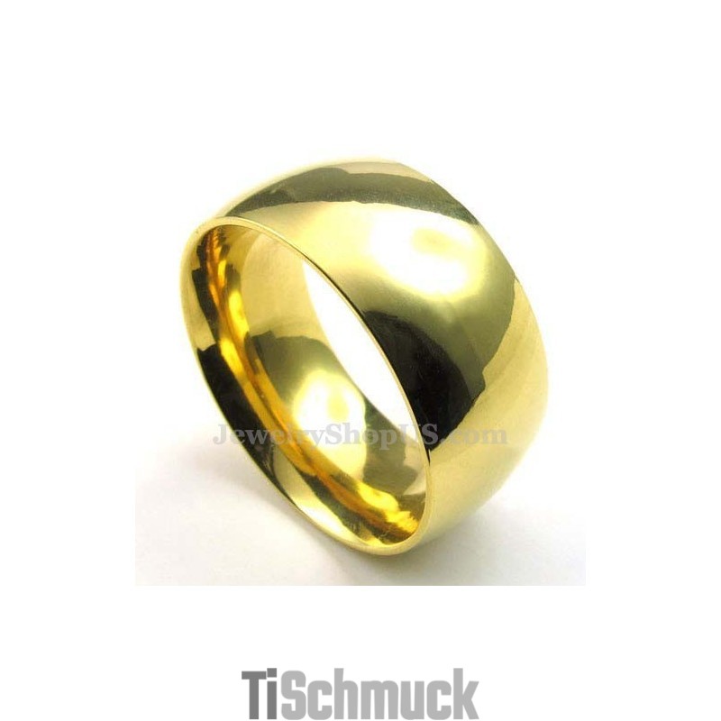 10 Mm Runder Gold-Titan-Ring 10 Mm Runder Gold-Titan-Ring