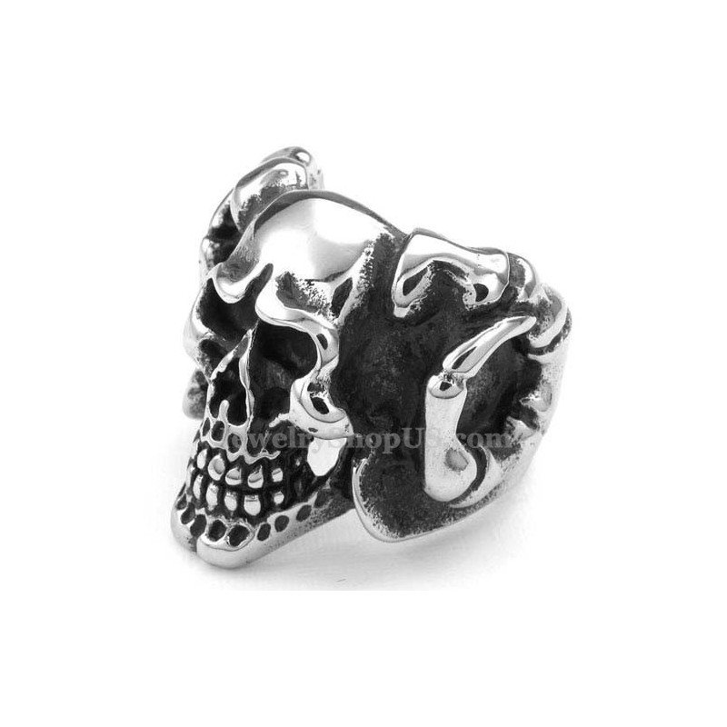 Totenkopfring Aus Titan