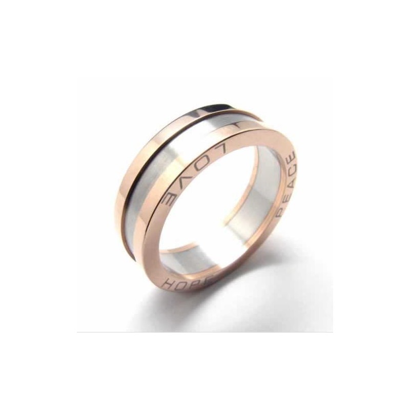 6 Mm Großer Court-Band-Ring Aus Titan Und Gold