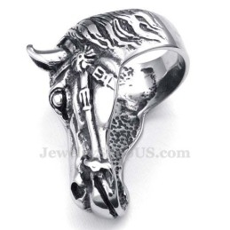 Titanring Mit Pferdekopf