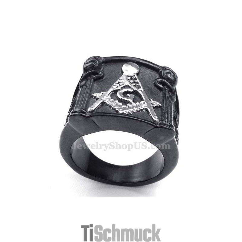Freimaurerring Aus Titan