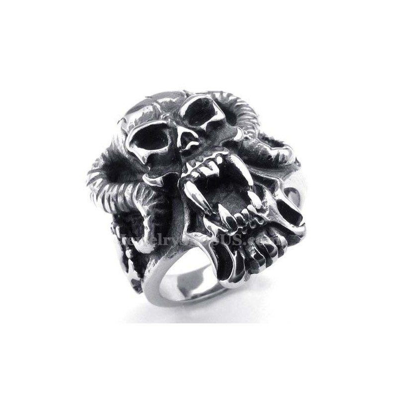 Totenkopfring Aus Titan