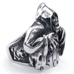 Totenkopfring Aus Titan