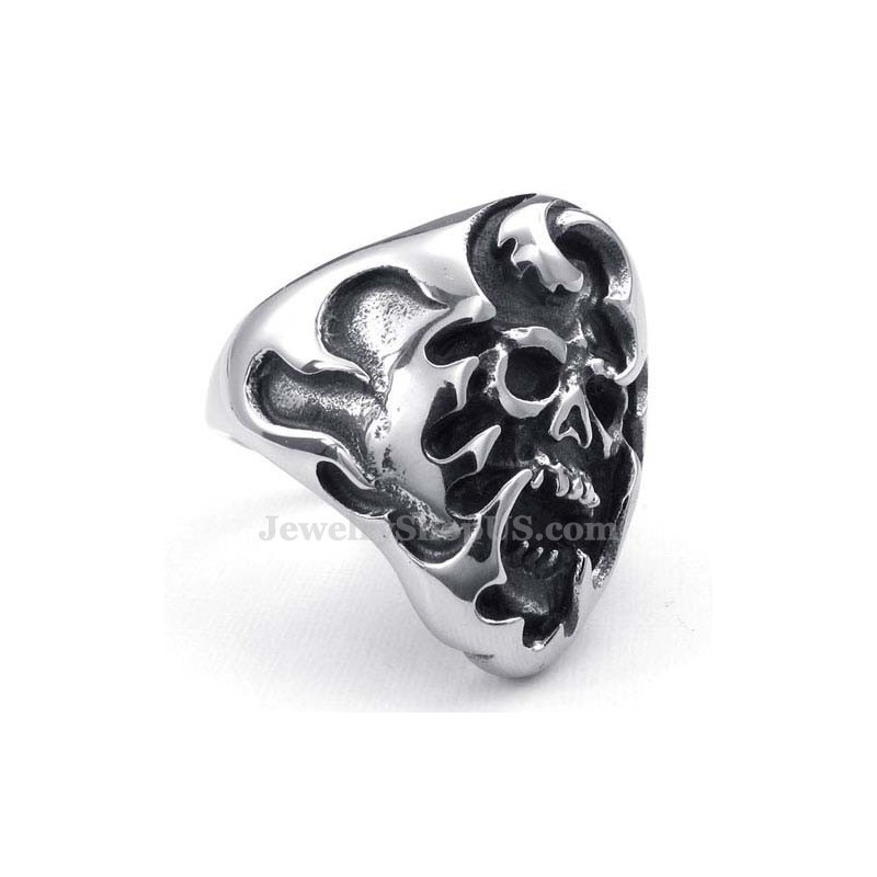 Totenkopfring Aus Titan