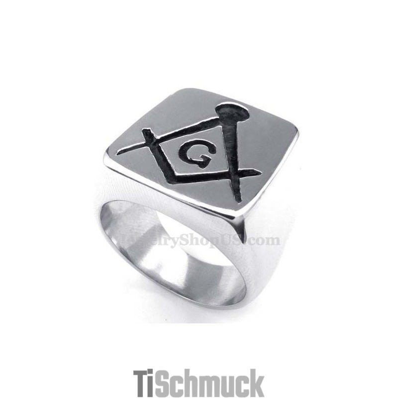 Freimaurerring Aus Titan