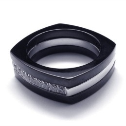 8 Mm Diamant-Unisex-Bandring Aus Titan