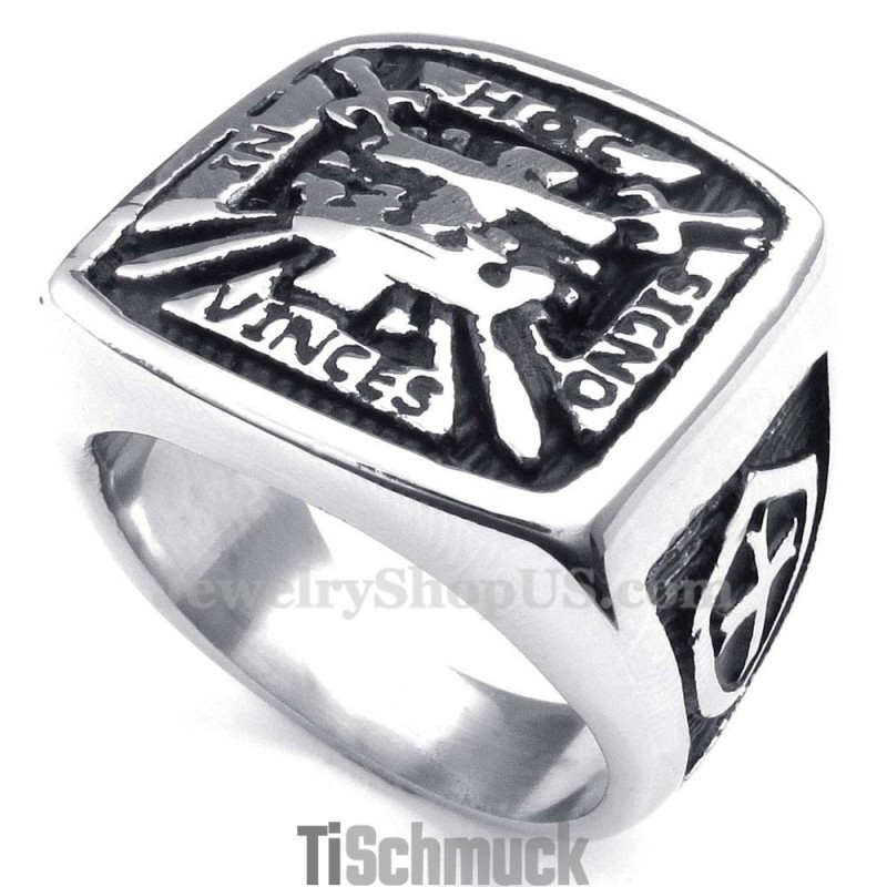 Freimaurerring Aus Titan