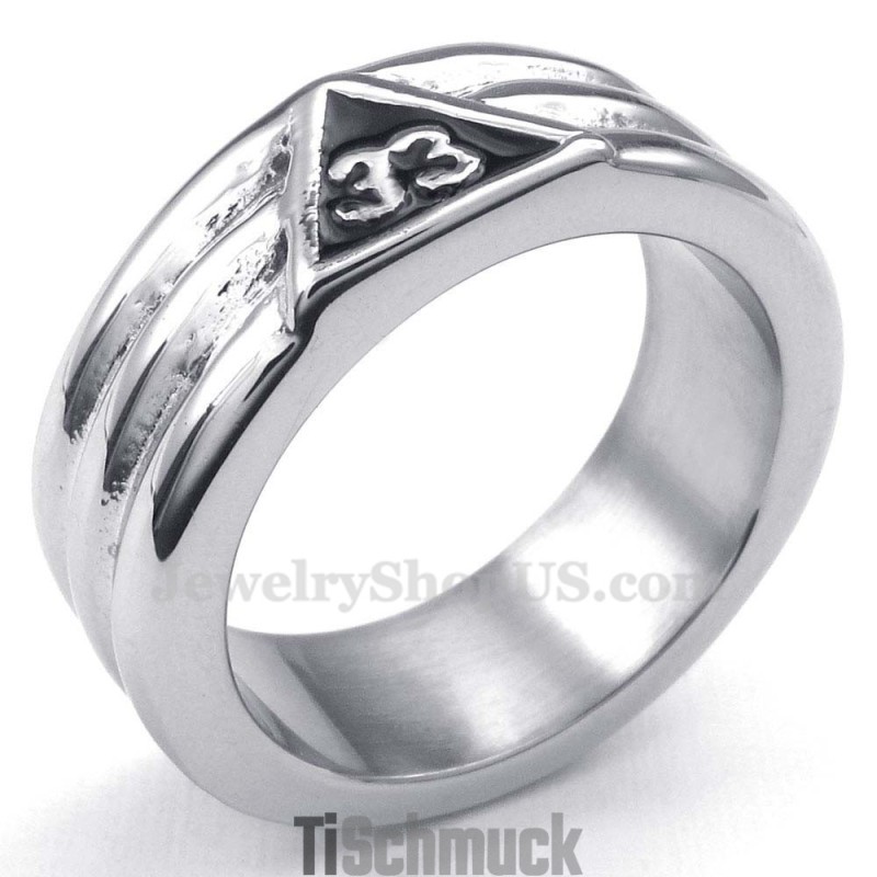 Freimaurerring Aus Titan