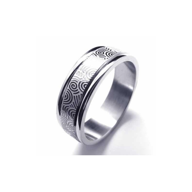 6 Mm Titanring Mit Zwei Rillen